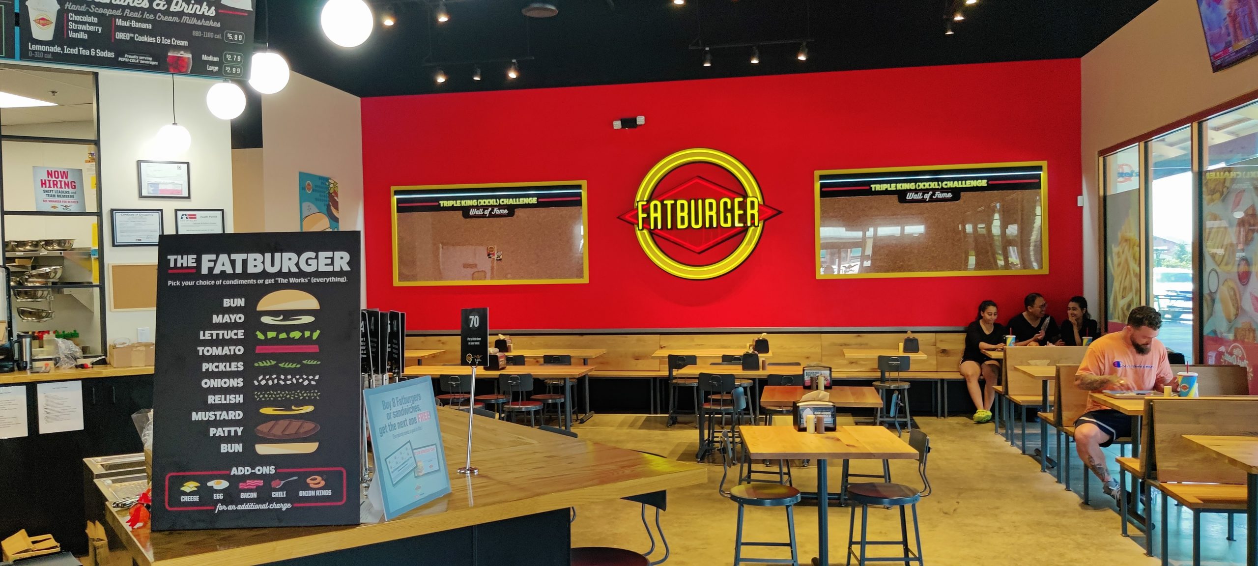 inside fatburger Allen TX challenge